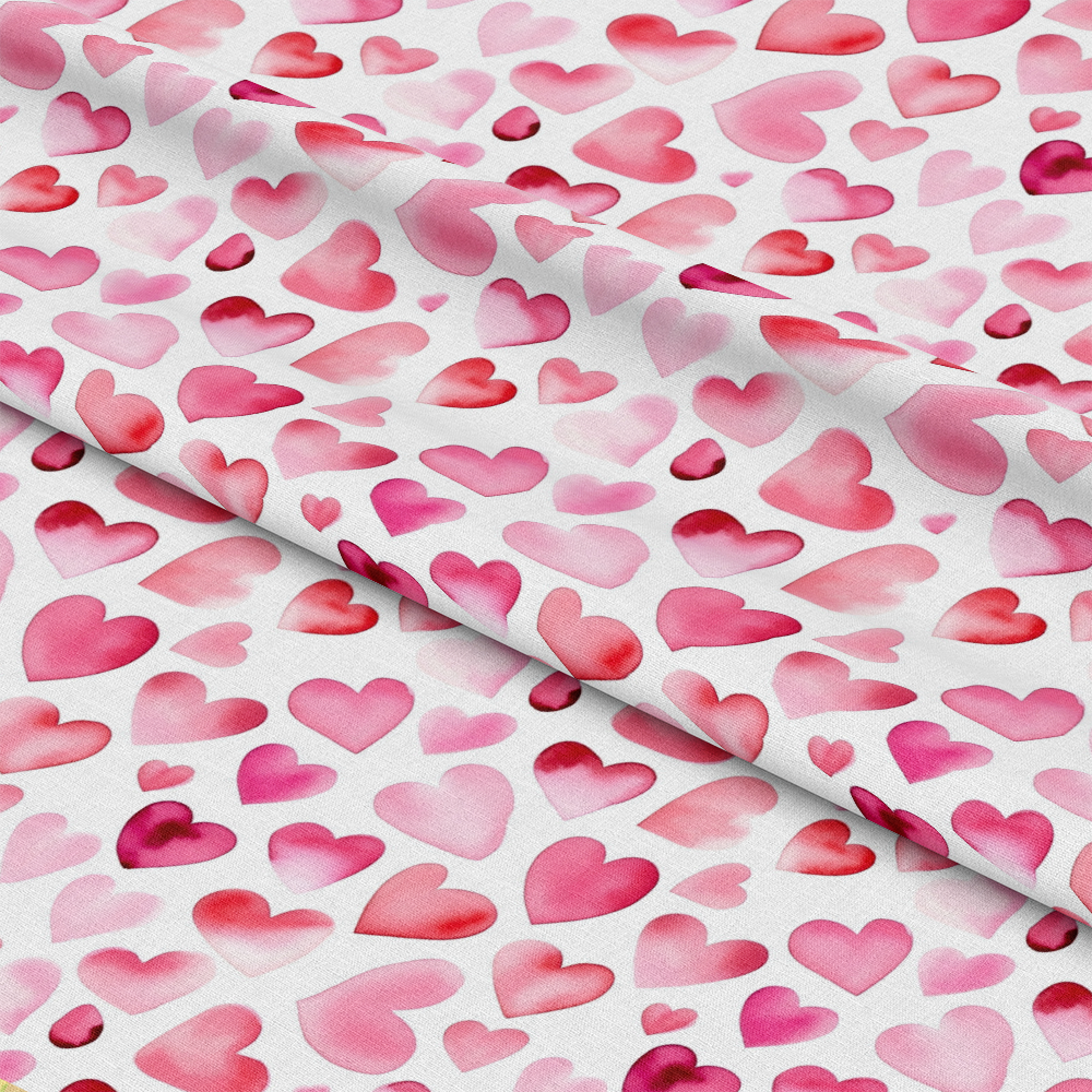 Pink Valentines Day Pattern 6 Quilting Cotton Fabric