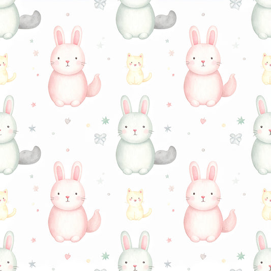 Pink Bows And Evergreen Pattern 12 Quilting Cotton Fabric
