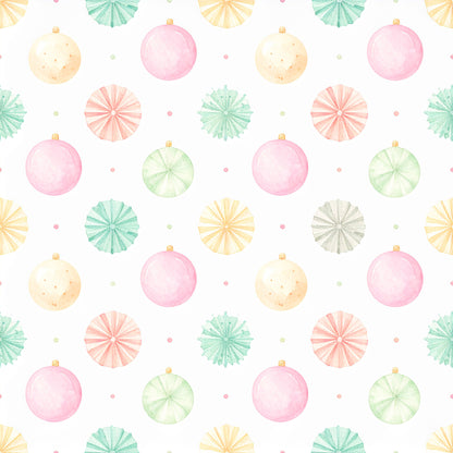 Pink Bows And Evergreen Pattern 14 Quilting Cotton Fabric