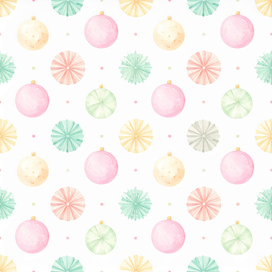 Pink Bows And Evergreen Pattern 14 Quilting Cotton Fabric