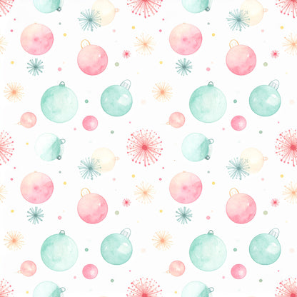 Pink Bows And Evergreen Pattern 15 Quilting Cotton Fabric