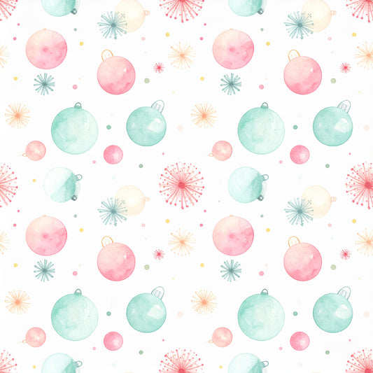 Pink Bows And Evergreen Pattern 15 Quilting Cotton Fabric