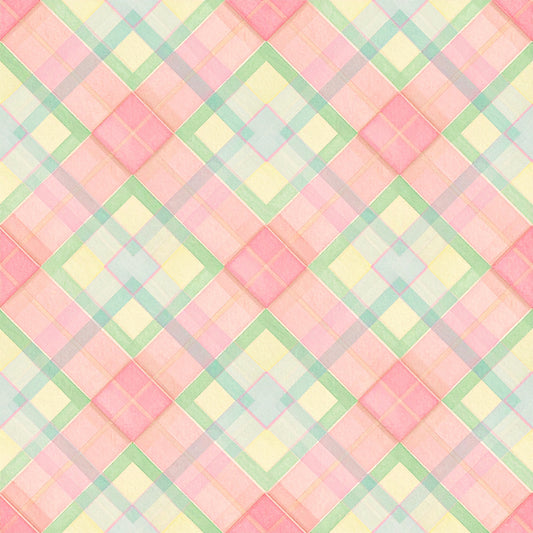 Pink Bows And Evergreen Pattern 17 Quilting Cotton Fabric