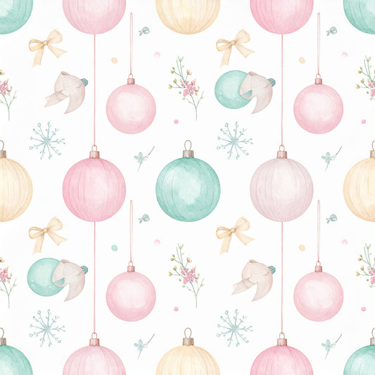 Pink Bows And Evergreen Pattern 21 Quilting Cotton Fabric