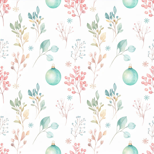 Pink Bows And Evergreen Pattern 25 Quilting Cotton Fabric
