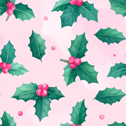 Pink Christmas Candy Pattern 10 Quilting Cotton Fabric