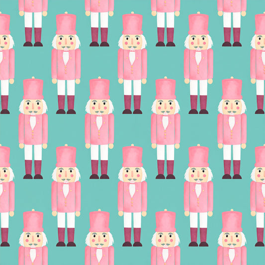 Pink Christmas Candy Pattern 16 Quilting Cotton Fabric