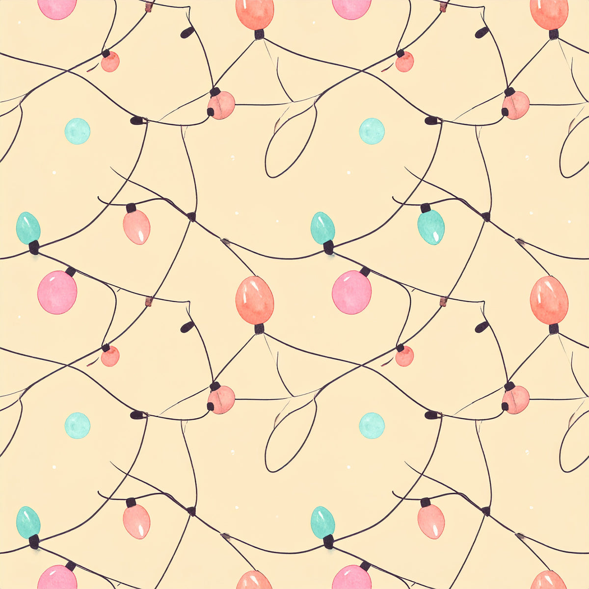 Pink Christmas Candy Pattern 24 Quilting Cotton Fabric