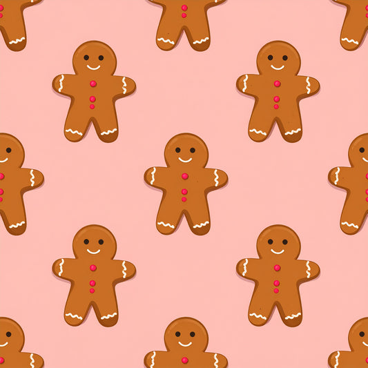Pink Christmas Candy Pattern 4 Quilting Cotton Fabric