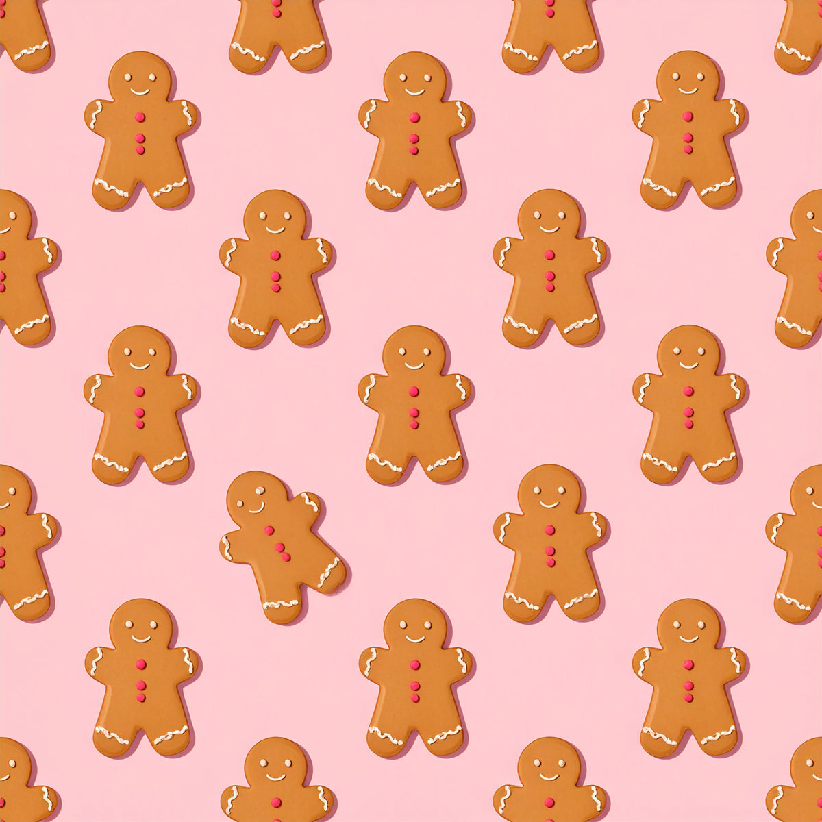 Pink Christmas Candy Pattern 6 Quilting Cotton Fabric