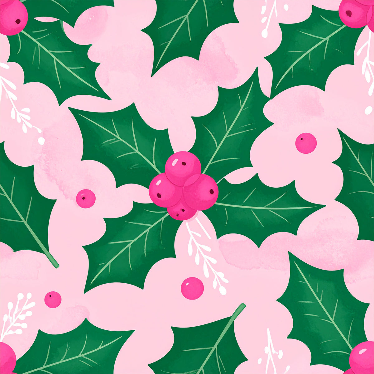Pink Christmas Candy Pattern 9 Quilting Cotton Fabric
