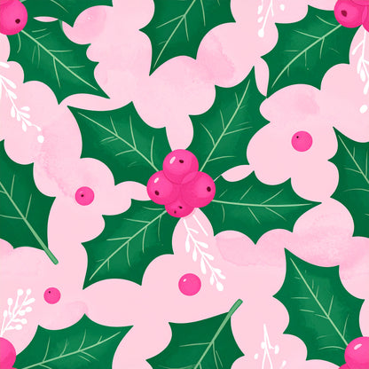 Pink Christmas Candy Pattern 9 Quilting Cotton Fabric
