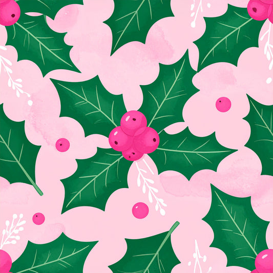 Pink Christmas Candy Pattern 9 Quilting Cotton Fabric