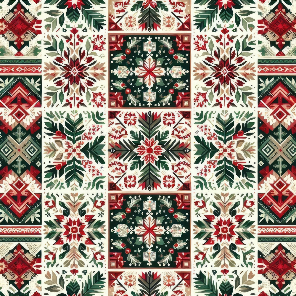 Plaid Christmas Pattern 1 Quilting Cotton Fabric