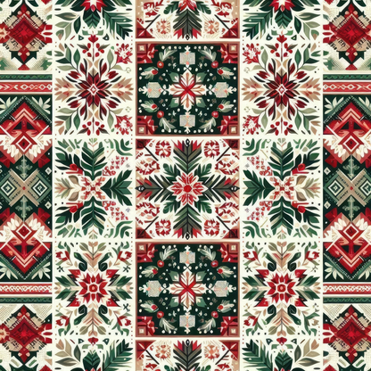 Plaid Christmas Pattern 1 Quilting Cotton Fabric