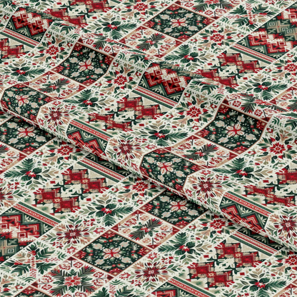 Plaid Christmas Pattern 1 Quilting Cotton Fabric