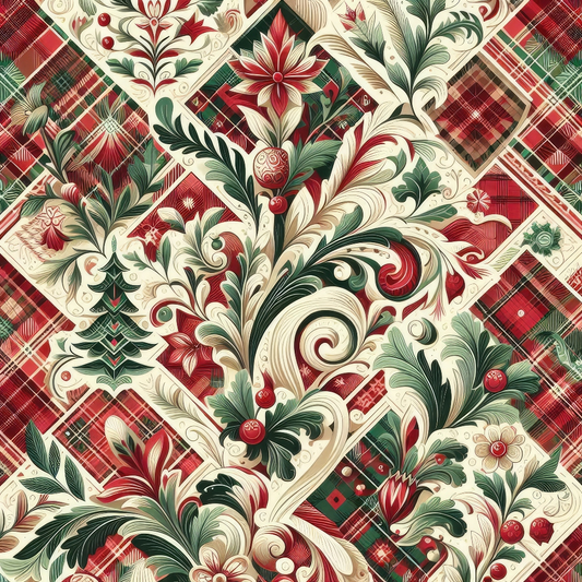 Plaid Christmas Pattern 2 Quilting Cotton Fabric