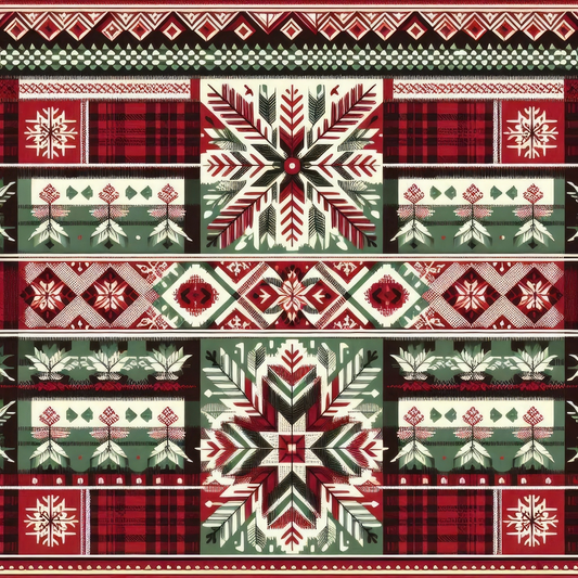 Plaid Christmas Pattern 3 Quilting Cotton Fabric