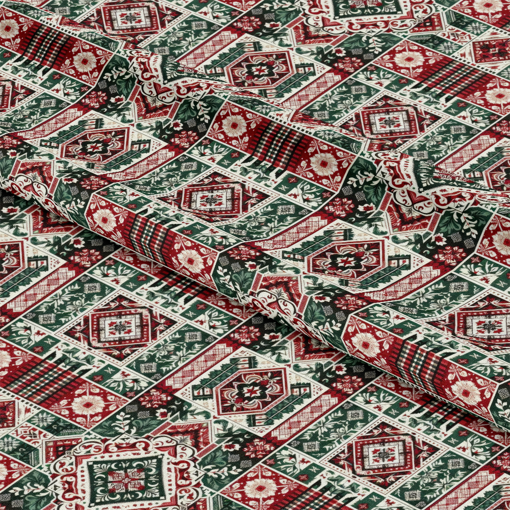 Plaid Christmas Pattern 4 Quilting Cotton Fabric