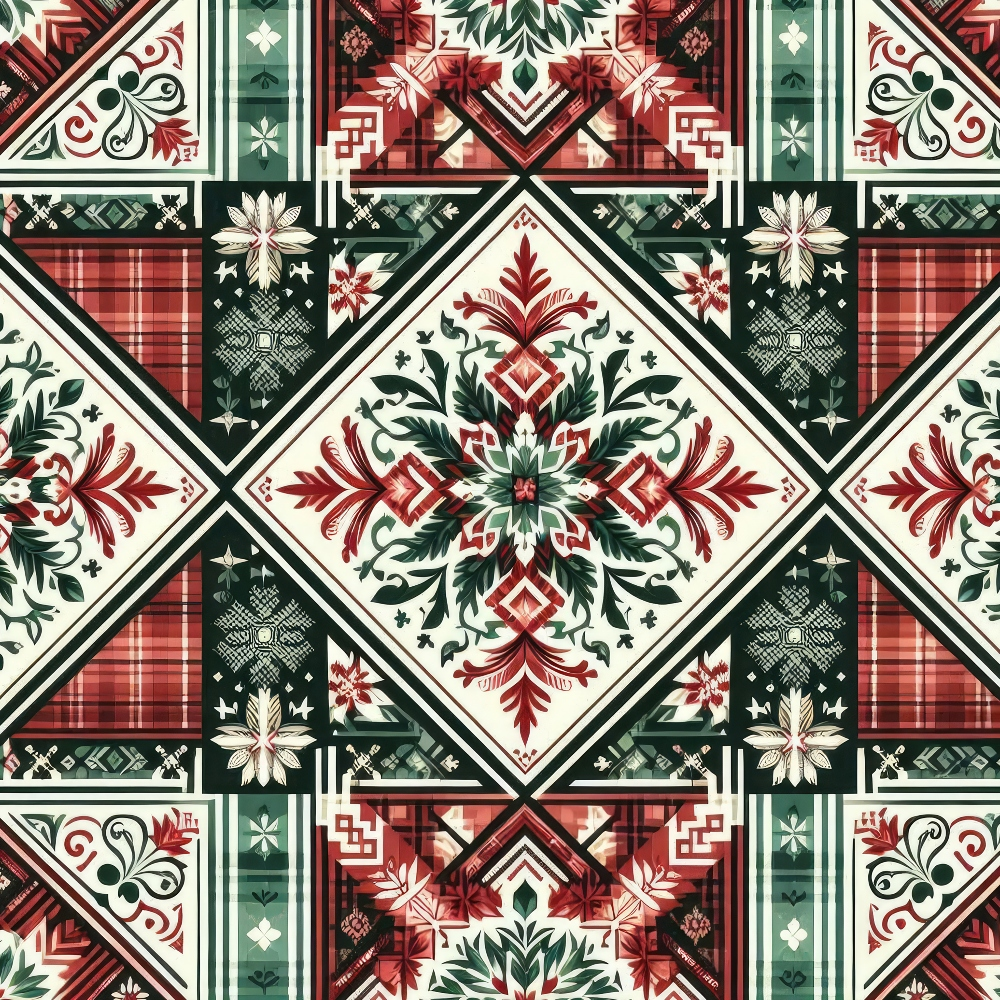 Plaid Christmas Pattern 5 Quilting Cotton Fabric