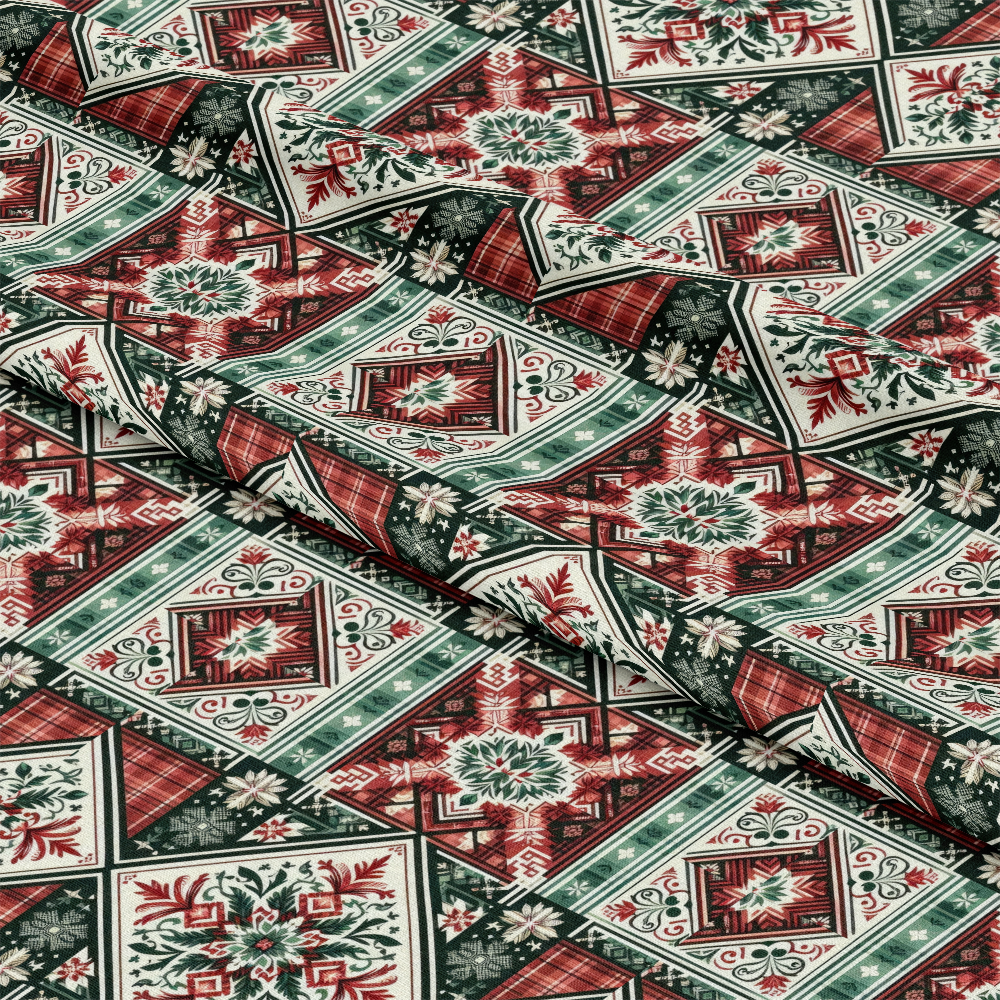 Plaid Christmas Pattern 5 Quilting Cotton Fabric