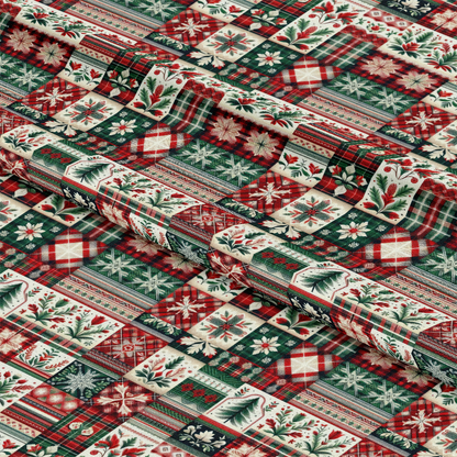 Plaid Christmas Pattern 8 Quilting Cotton Fabric