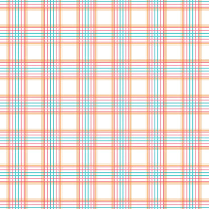 Pattern of intersecting red, blue, and green lines forming a plaid design on a white background.