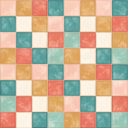 Playful Pastel Geometric Pattern 1 Quilting Cotton Fabric