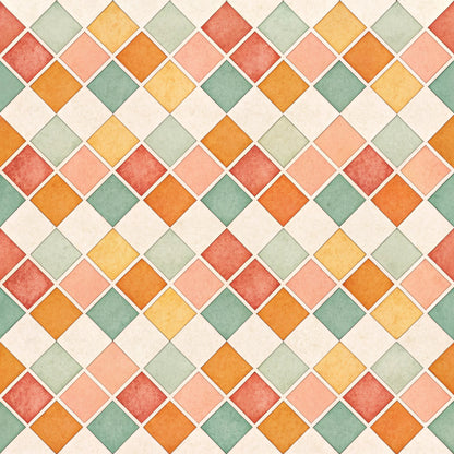 Playful Pastel Geometric Pattern 10 Quilting Cotton Fabric