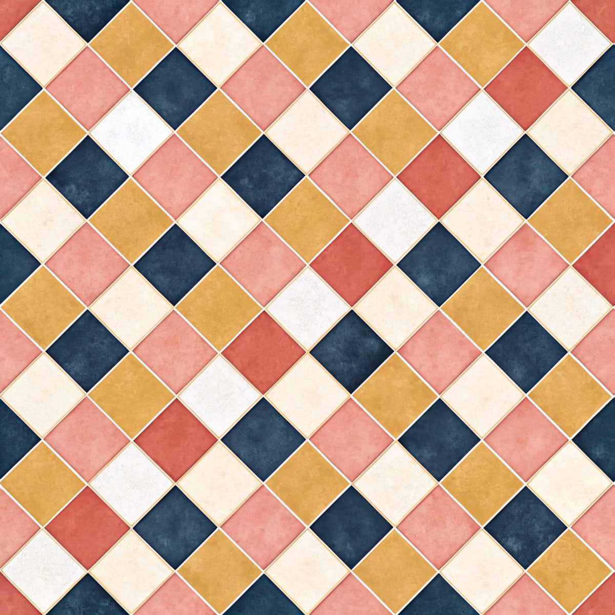 Playful Pastel Geometric Pattern 16 Quilting Cotton Fabric