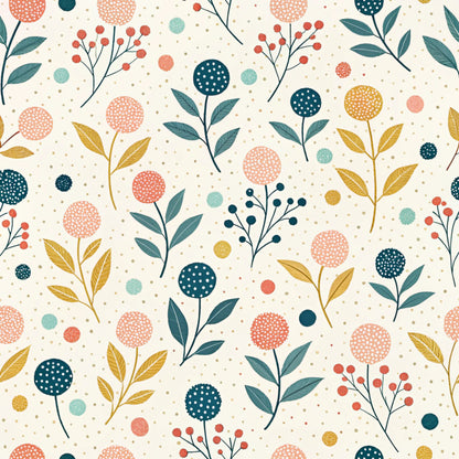 Playful Pastel Geometric Pattern 19 Quilting Cotton Fabric