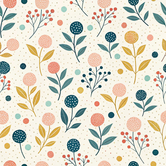 Playful Pastel Geometric Pattern 19 Quilting Cotton Fabric
