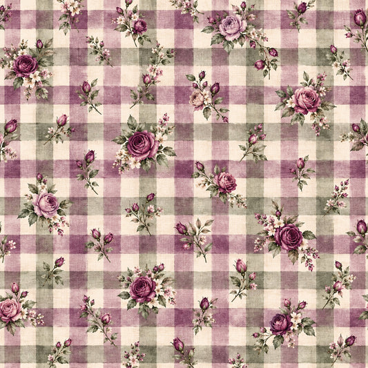 Plum Sage Garden Pattern 7 Quilting Cotton Fabric