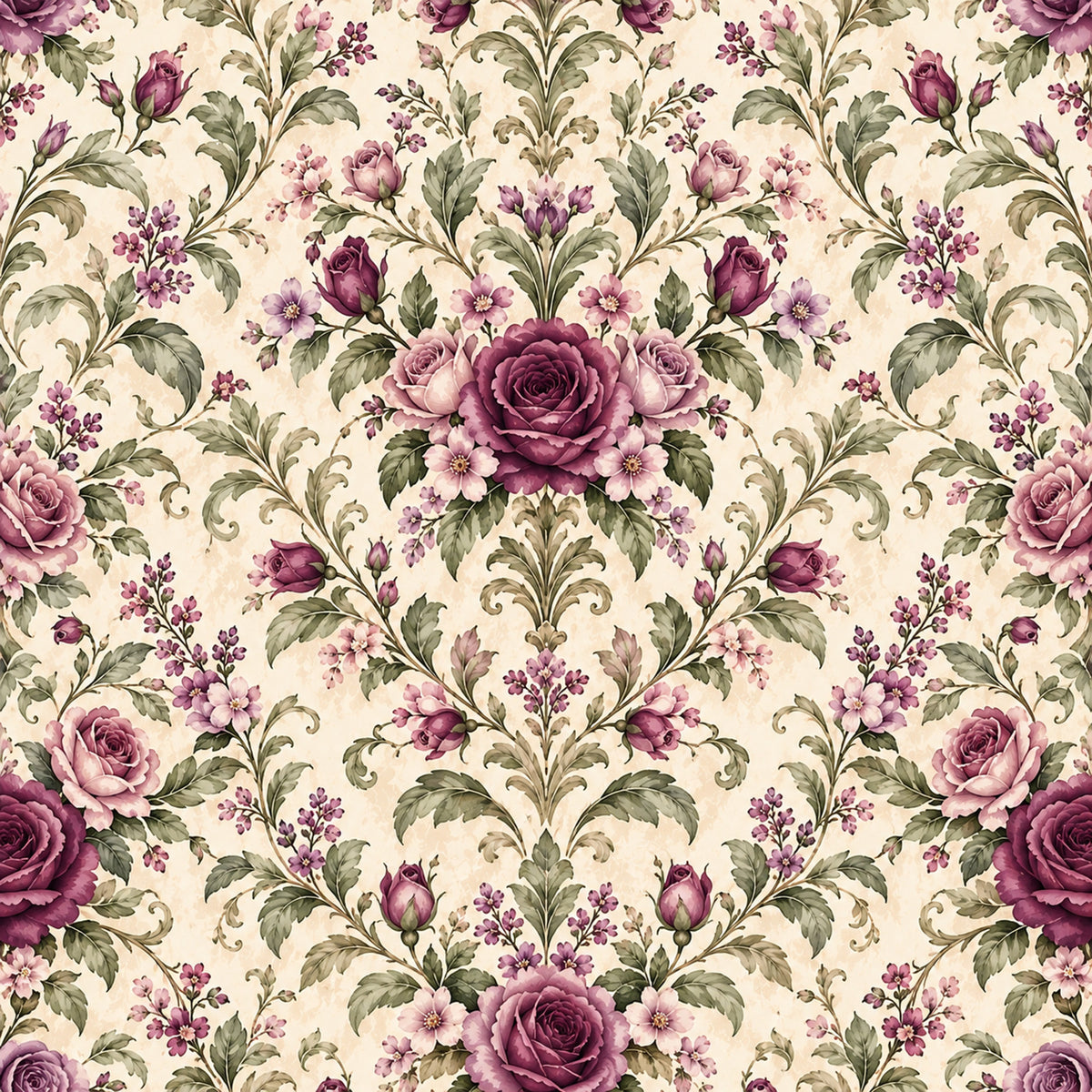 Plum Sage Garden Pattern 9 Quilting Cotton Fabric