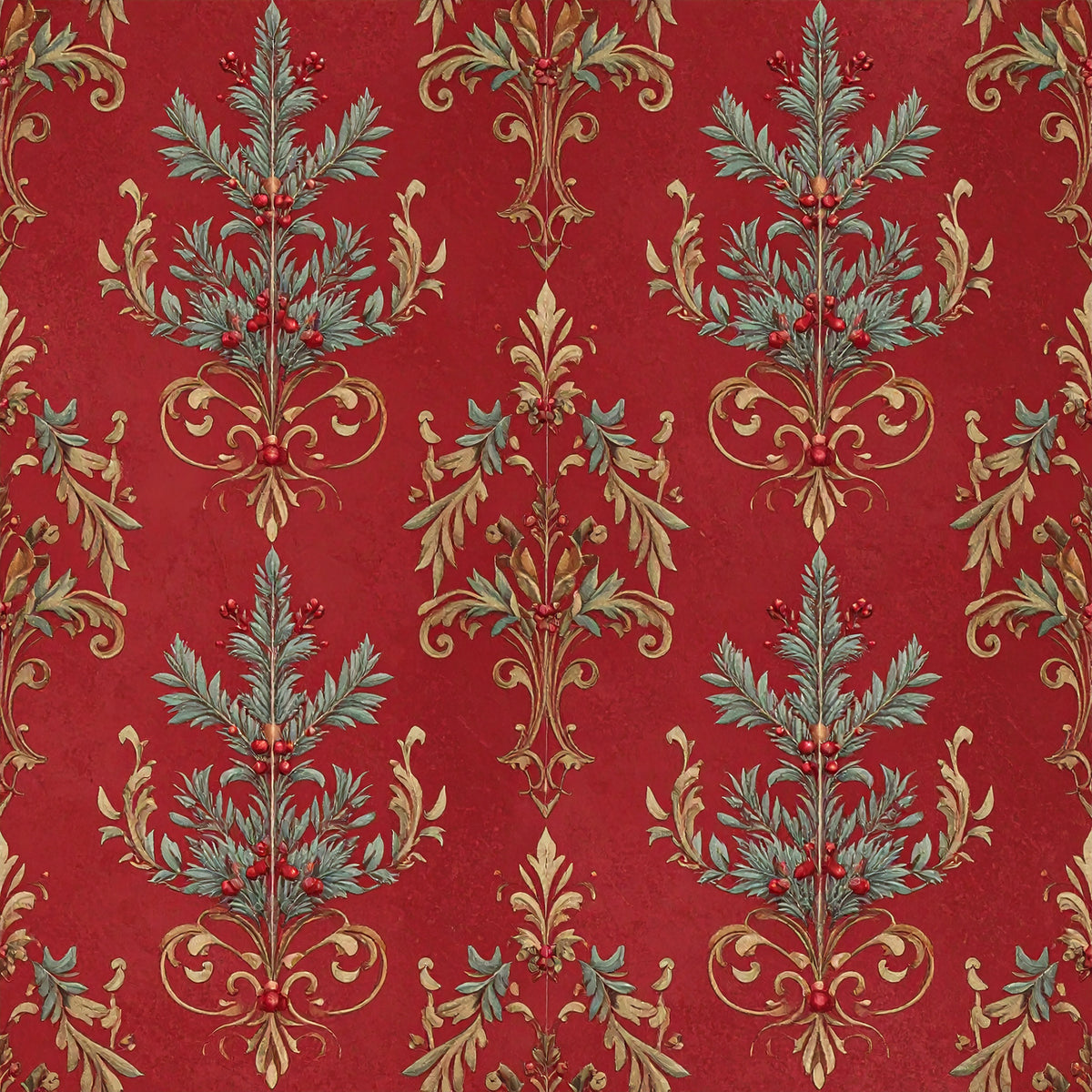 Poinsettia Elegance Pattern 10 Quilting Cotton Fabric