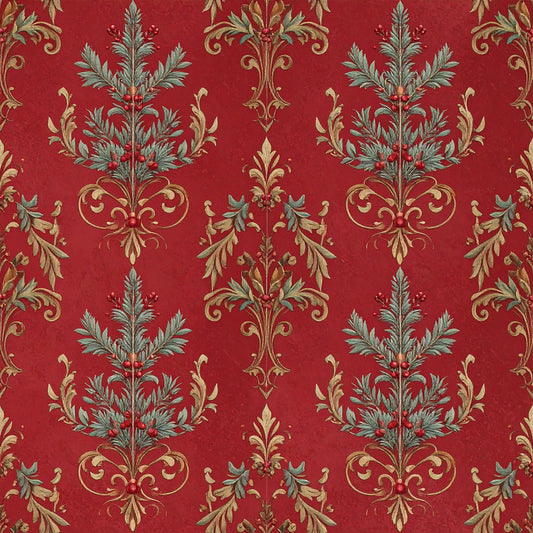 Poinsettia Elegance Pattern 10 Quilting Cotton Fabric