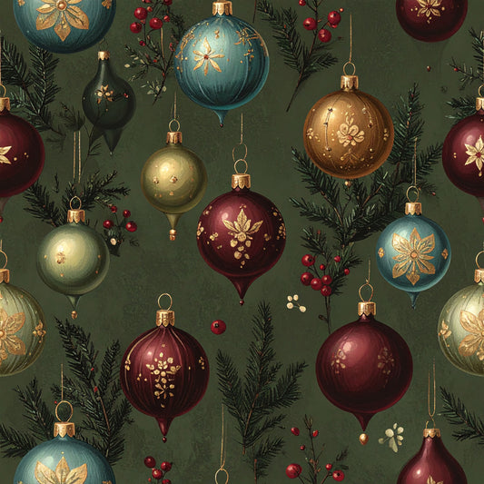 Poinsettia Elegance Pattern 15 Quilting Cotton Fabric