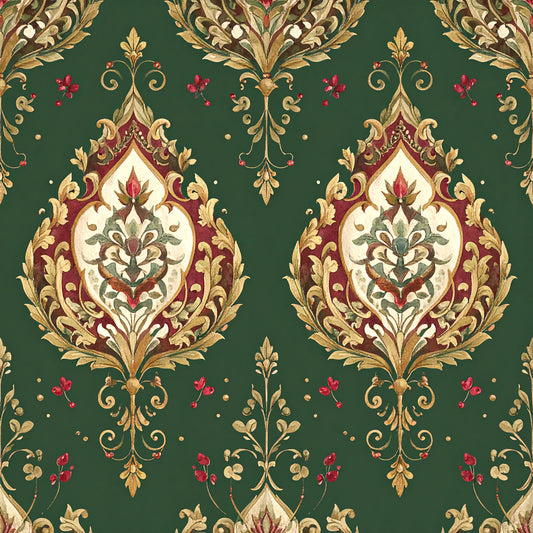 Poinsettia Elegance Pattern 20 Quilting Cotton Fabric