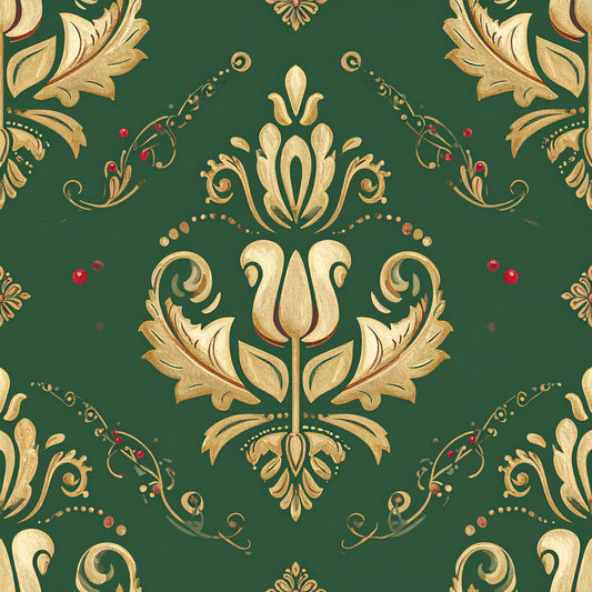 Poinsettia Elegance Pattern 21 Quilting Cotton Fabric