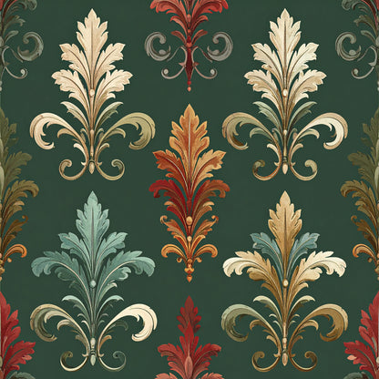 Poinsettia Elegance Pattern 23 Quilting Cotton Fabric