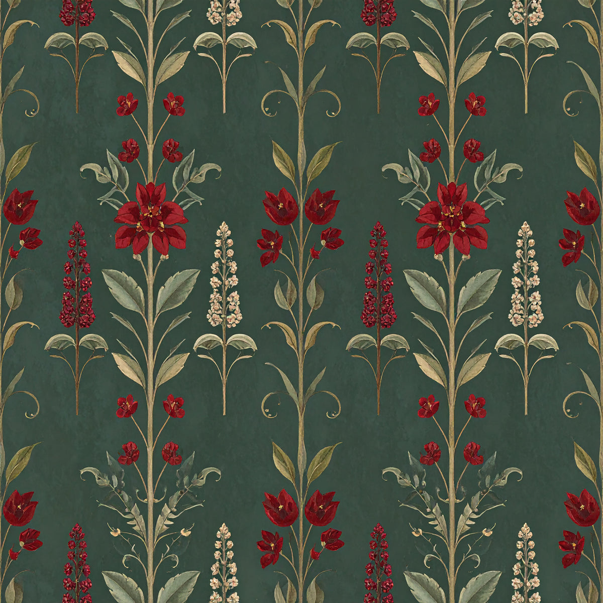 Poinsettia Elegance Pattern 24 Quilting Cotton Fabric
