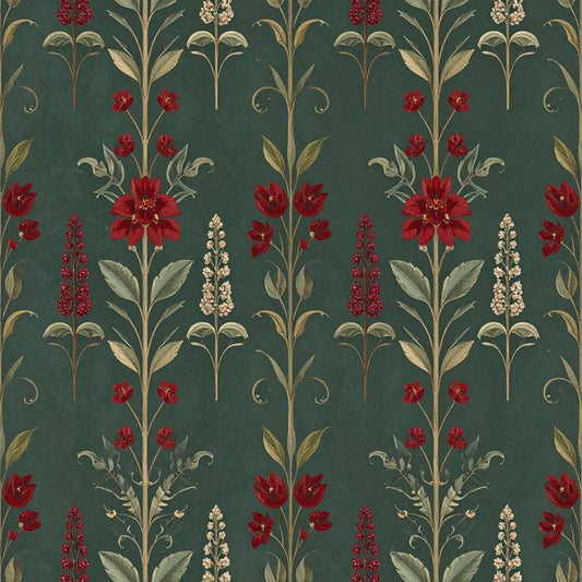 Poinsettia Elegance Pattern 24 Quilting Cotton Fabric