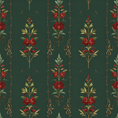 Poinsettia Elegance Pattern 25 Quilting Cotton Fabric