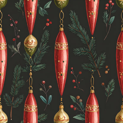 Poinsettia Elegance Pattern 8 Quilting Cotton Fabric