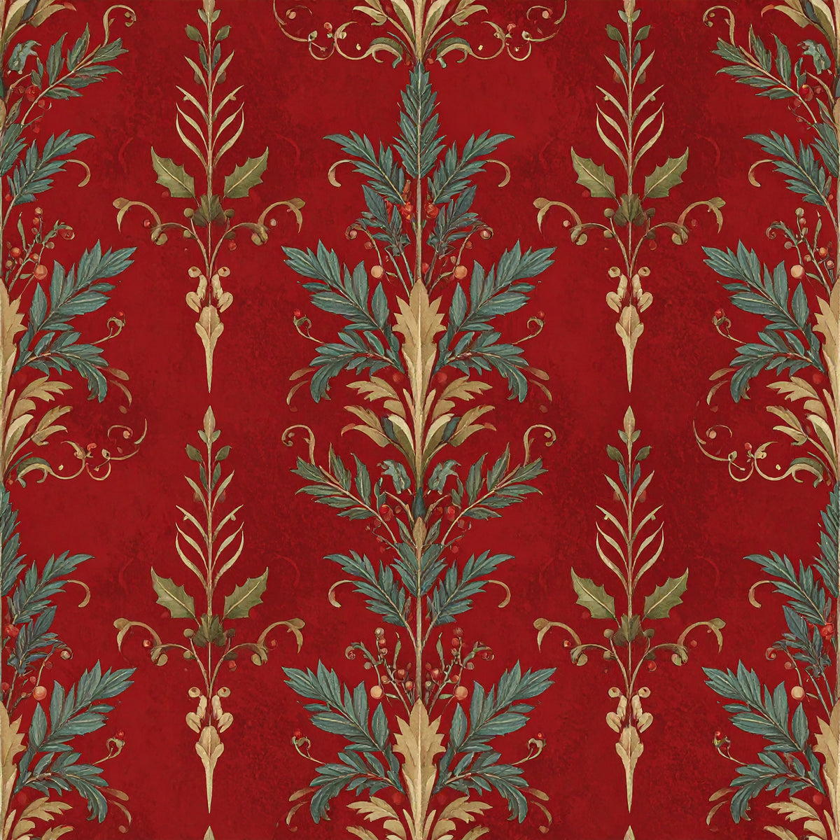 Poinsettia Elegance Pattern 9 Quilting Cotton Fabric