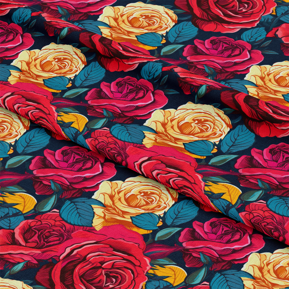 Pop Art Roses Pattern 11 Quilting Cotton Fabric