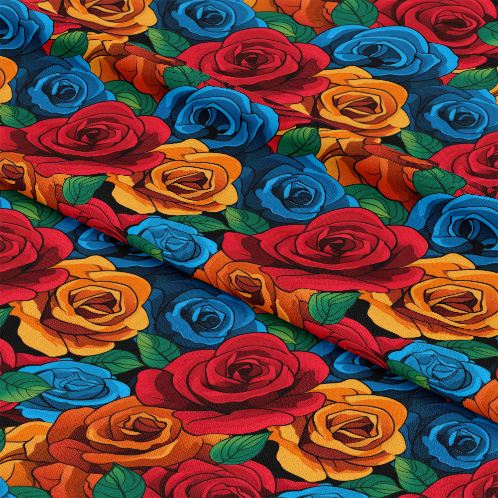 Pop Art Roses Pattern 7 Quilting Cotton Fabric