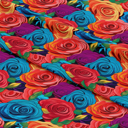 Pop Art Roses Pattern 9 Quilting Cotton Fabric