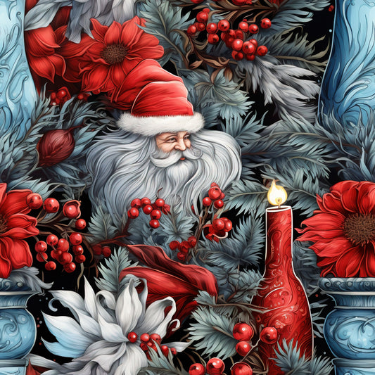 Pop Art Christmas Pattern 6 Quilting Cotton Fabric