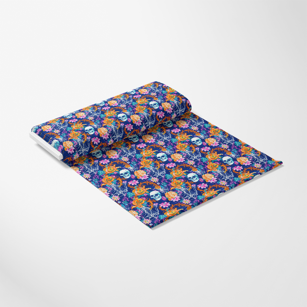 Preppy Bright Halloween Pattern 2 Quilting Cotton Fabric